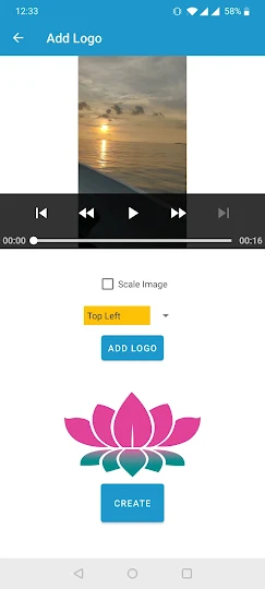 Add logo watermark screen